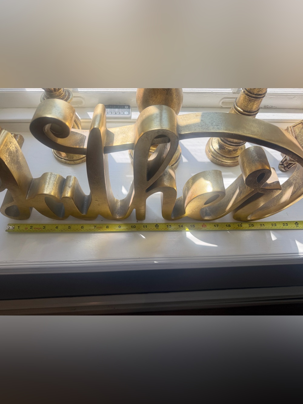 Gold 'GATHER' Script Word Decor - Picture 4 of 5